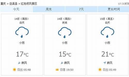 巫溪天气预报一周天气_巫溪天气预报查询15天